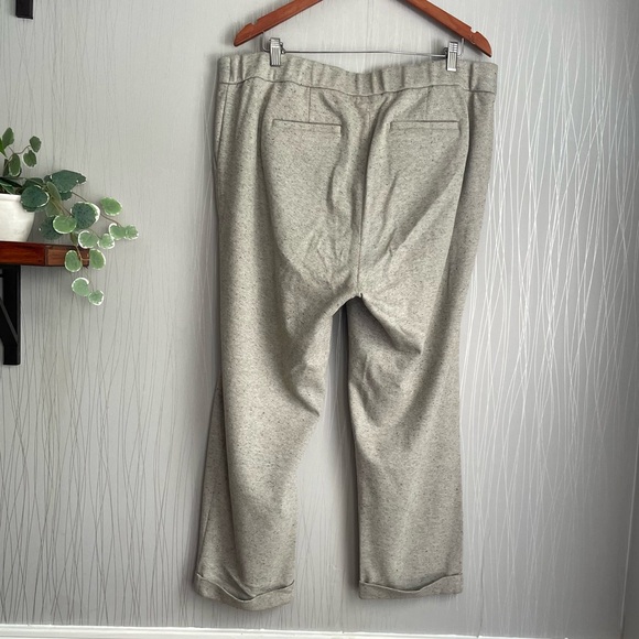 Talbots Marled Gray Soft Knit Cuffed Pants Womens Size 2X Petite - Picture 8 of 9